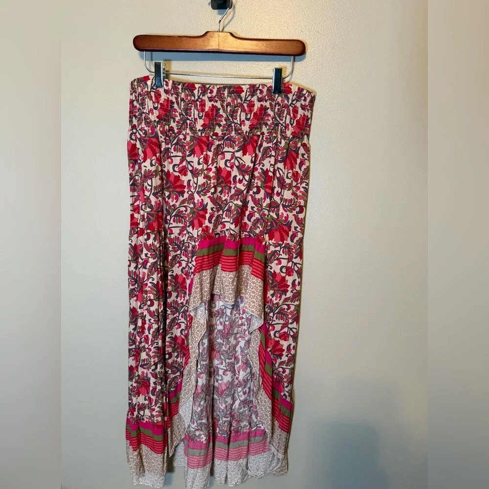 NWT BTFBM Floral High-Low Skirt with Ruffled hem Sz XL - Picture 4 of 11